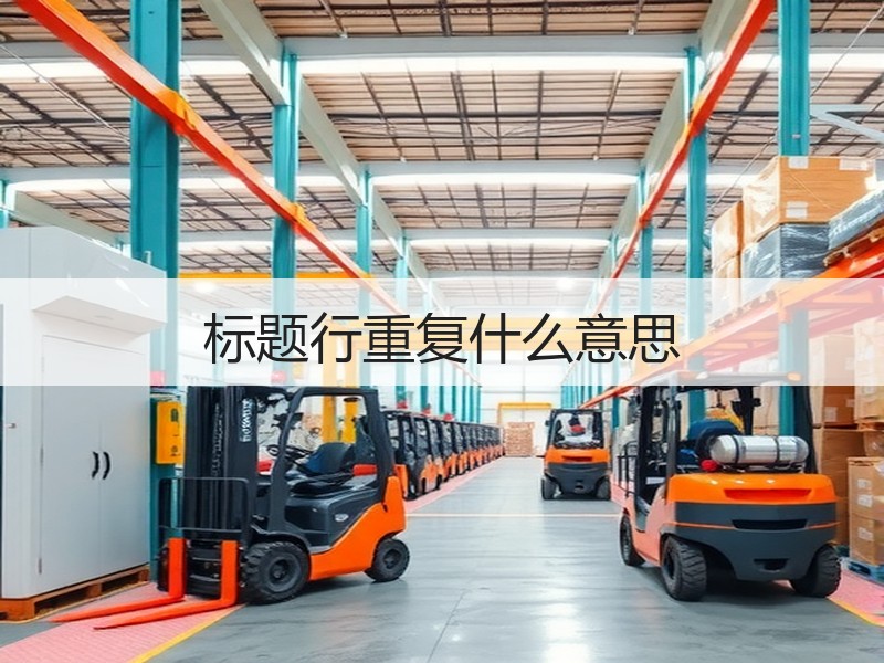 标题行重复什么意思 - 诺云壹观办公网