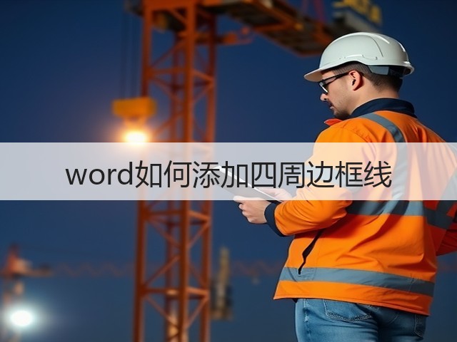 word如何添加四周边框线(图3) word如何添加四周边框线(图3)