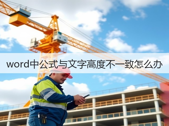 word中公式与文字高度不一致怎么办(图3)