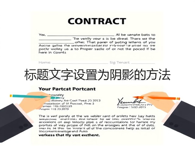标题文字设置为阴影的方法(图1) 标题文字设置为阴影的方法(图1)