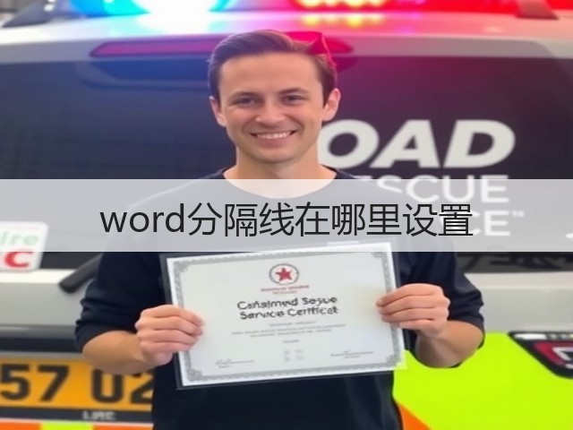 word分隔线在哪里设置(图3) word分隔线在哪里设置(图3)