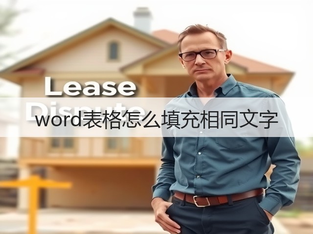 word表格怎么填充相同文字(图2)
