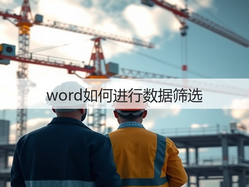 word如何进行数据筛选 - 诺云壹观办公网