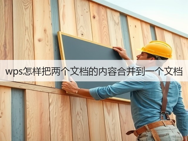 wps怎样把两个文档的内容合并到一个文档(图1) wps怎样把两个文档的内容合并到一个文档(图1)