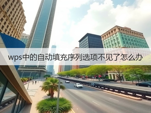 wps中的自动填充序列选项不见了怎么办(图2) wps中的自动填充序列选项不见了怎么办(图2)