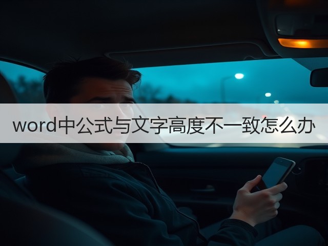 word中公式与文字高度不一致怎么办(图2)