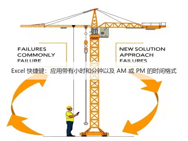 Excel 快捷键：应用带有小时和分钟以及 AM 或 PM 的时间格式(图1)