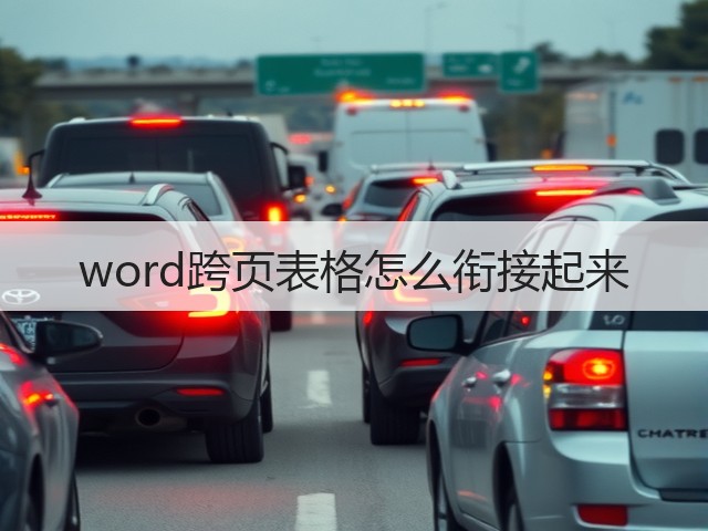 word跨页表格怎么衔接起来(图2)
