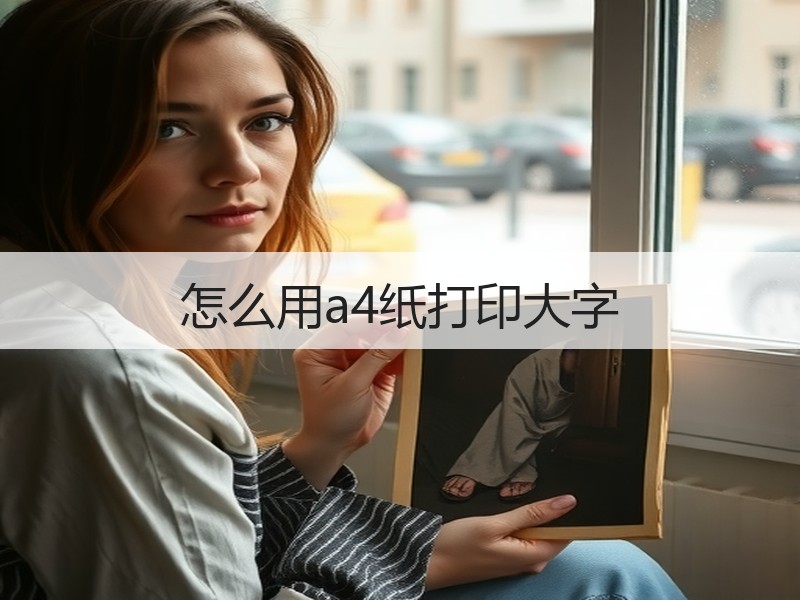 怎么用a4纸打印大字 - 诺云壹观办公网