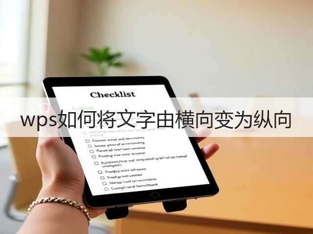 wps如何将文字由横向变为纵向(图1) wps如何将文字由横向变为纵向(图1)