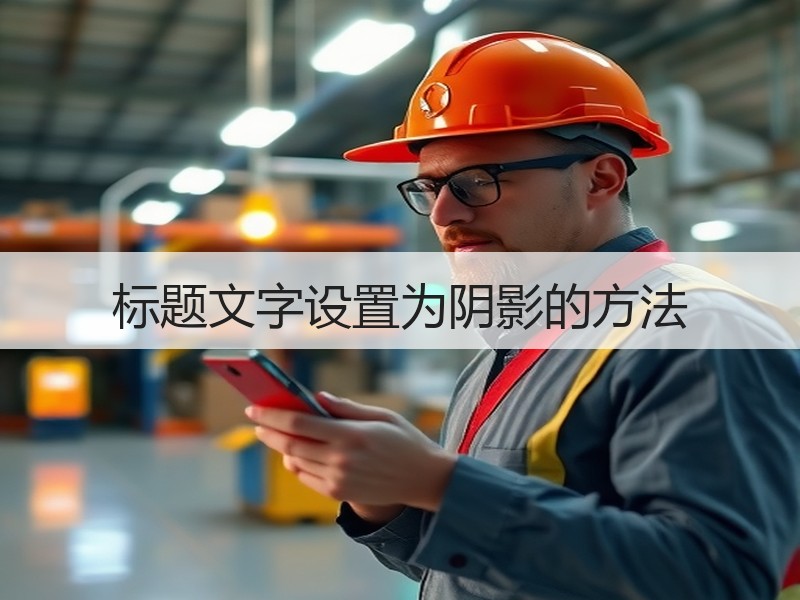 标题文字设置为阴影的方法 - 诺云壹观办公网
