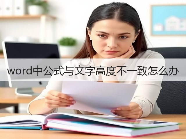 word中公式与文字高度不一致怎么办(图3) word中公式与文字高度不一致怎么办(图3)