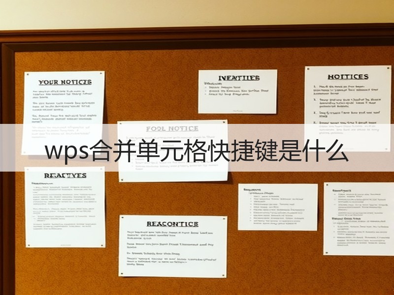 wps合并单元格快捷键是什么 - 诺云壹观办公网