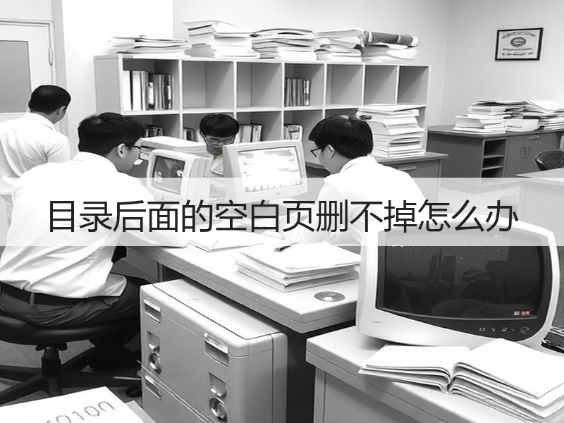 目录后面的空白页删不掉怎么办 - 诺云壹观办公网