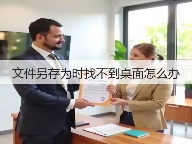 文件另存为时找不到桌面怎么办(图1) 文件另存为时找不到桌面怎么办(图1)