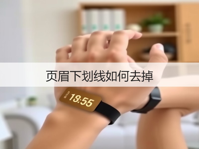 页眉下划线如何去掉 - 诺云壹观办公网