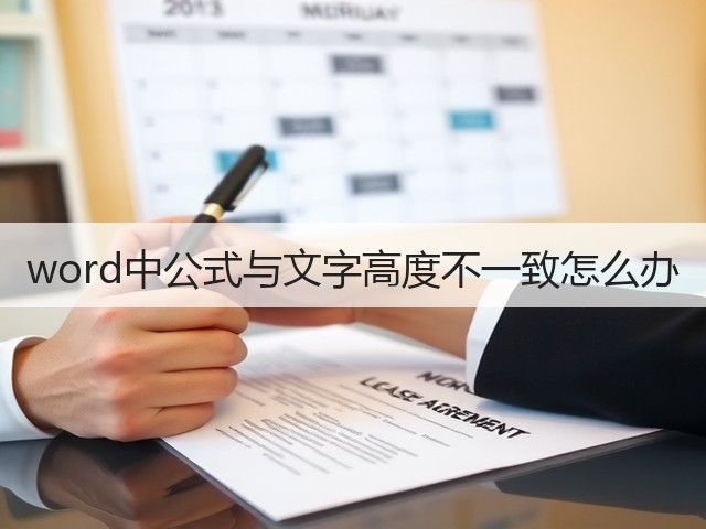 word中公式与文字高度不一致怎么办(图2)