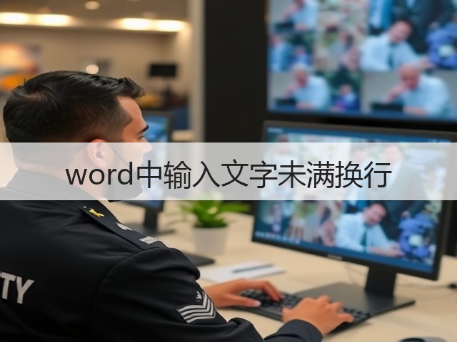 word中输入文字未满换行(图2) word中输入文字未满换行(图2)