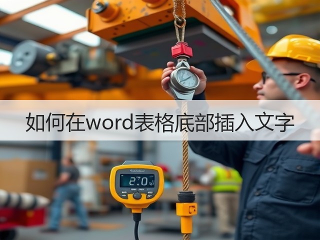 如何在word表格底部插入文字(图2) 如何在word表格底部插入文字(图2)
