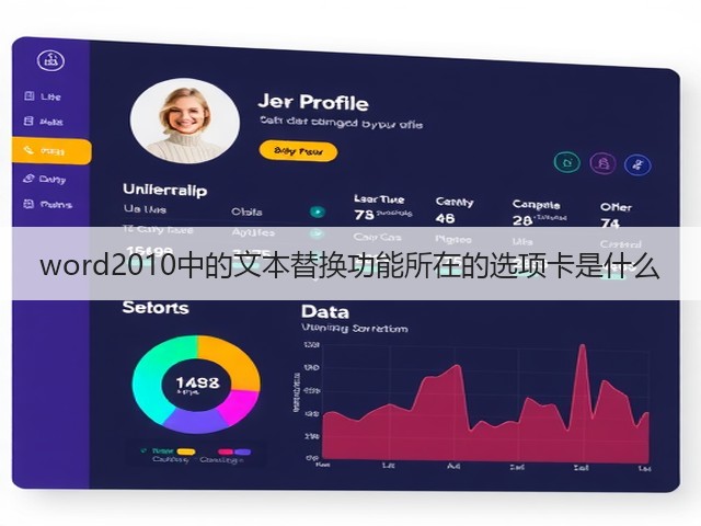word2010中的文本替换功能所在的选项卡是什么(图1) word2010中的文本替换功能所在的选项卡是什么(图1)