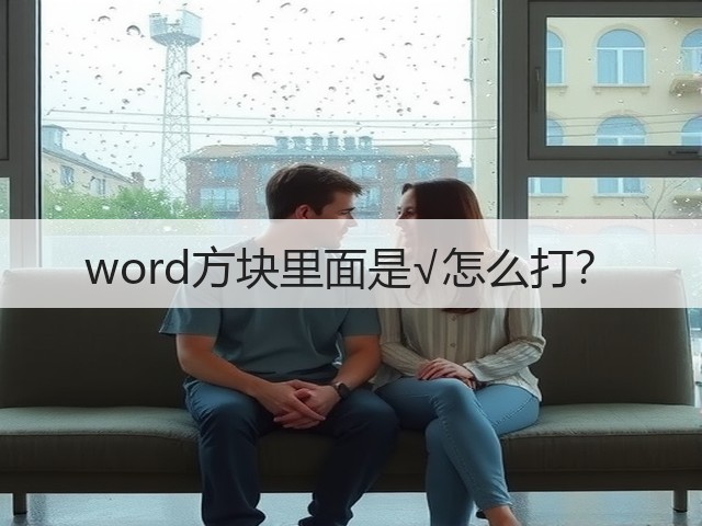 word方块里面是√怎么打？(图3)