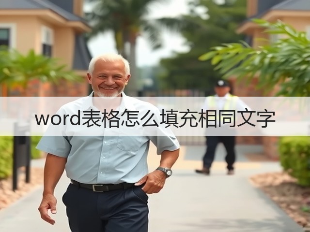 word表格怎么填充相同文字(图2)