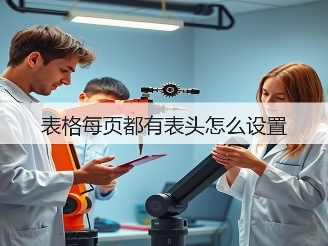 表格每页都有表头怎么设置(图3) 表格每页都有表头怎么设置(图3)