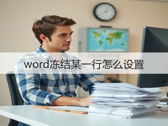 word冻结某一行怎么设置(图2) word冻结某一行怎么设置(图2)