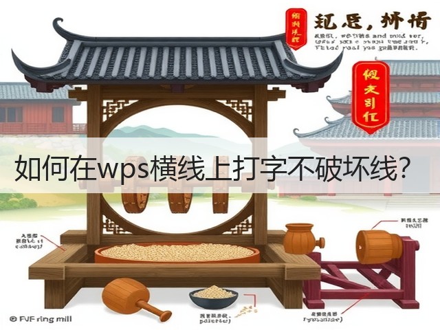如何在wps横线上打字不破坏线?(图2) 如何在wps横线上打字不破坏线?(图2)