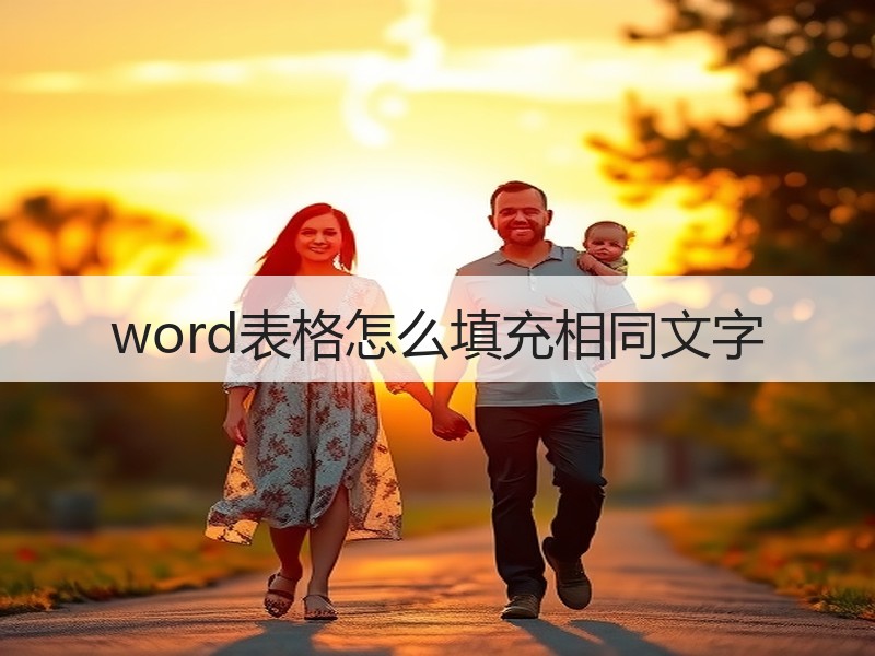 word表格怎么填充相同文字 - 诺云壹观办公网