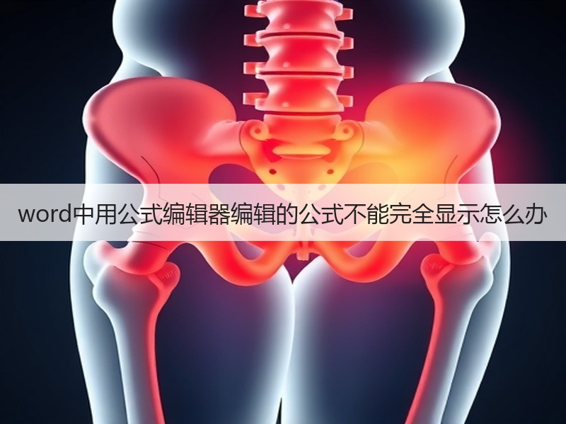 word中用公式编辑器编辑的公式不能完全显示怎么办 - 诺云壹观办公网