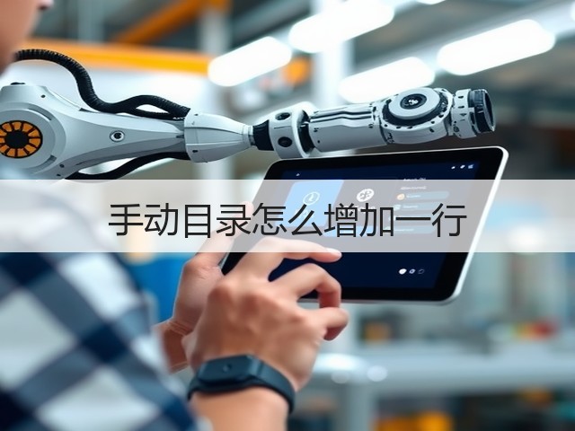 手动目录怎么增加一行(图1) 手动目录怎么增加一行(图1)