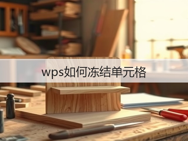 wps如何冻结单元格(图1) wps如何冻结单元格(图1)