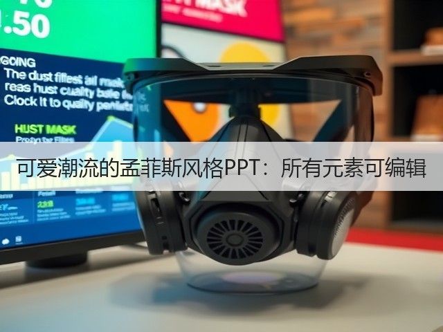 可爱潮流的孟菲斯风格PPT：所有元素可编辑(图1)