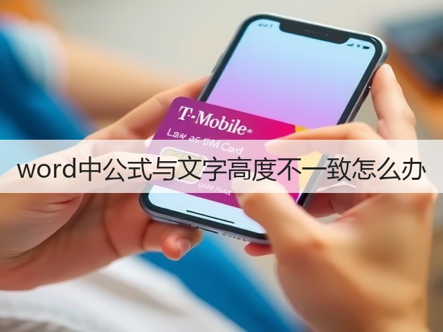 word中公式与文字高度不一致怎么办(图2)