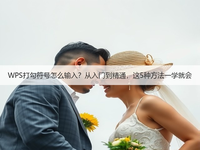 WPS打勾符号怎么输入？从入门到精通，这5种方法一学就会(图3)
