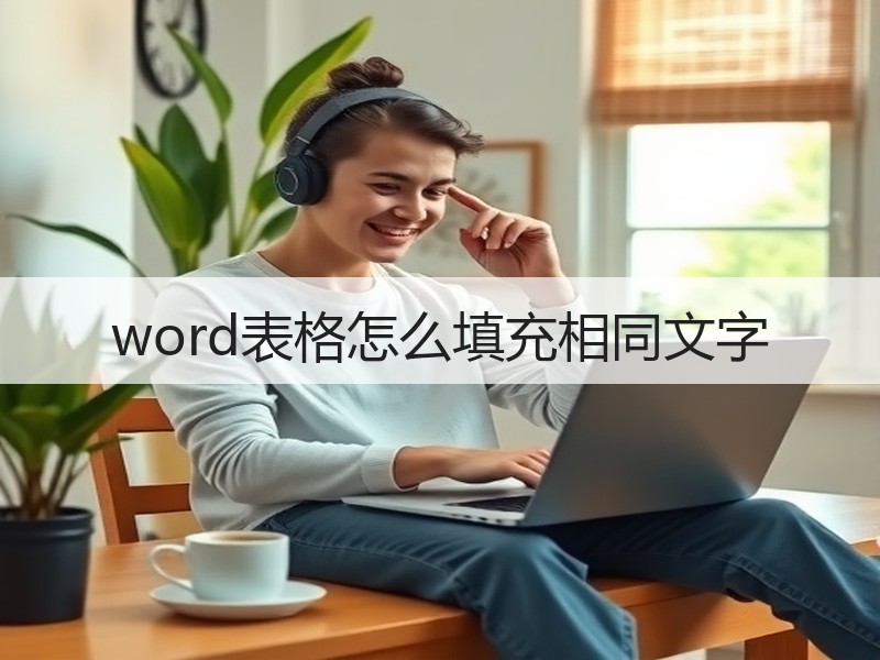 word表格怎么填充相同文字 - 诺云壹观办公网