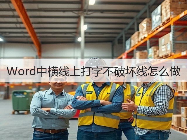 Word中横线上打字不破坏线怎么做(图2) Word中横线上打字不破坏线怎么做(图2)
