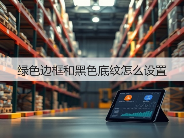 绿色边框和黑色底纹怎么设置(图1) 绿色边框和黑色底纹怎么设置(图1)