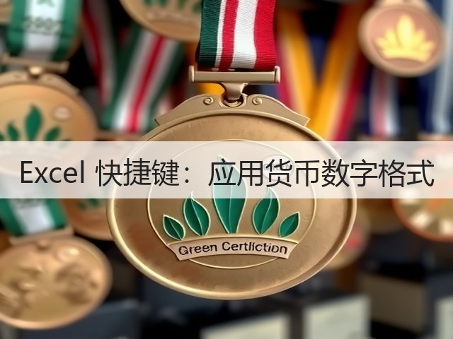 Excel 快捷键：应用货币数字格式(图1)