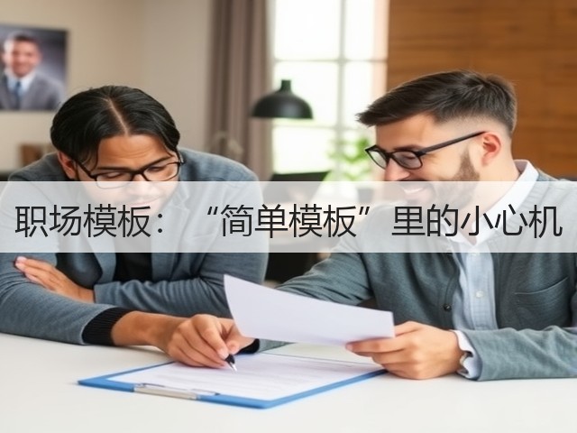 职场模板:“简单模板”里的小心机(图2) 职场模板:“简单模板”里的小心机(图2)