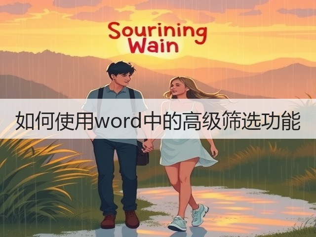 如何使用word中的高级筛选功能(图2)
