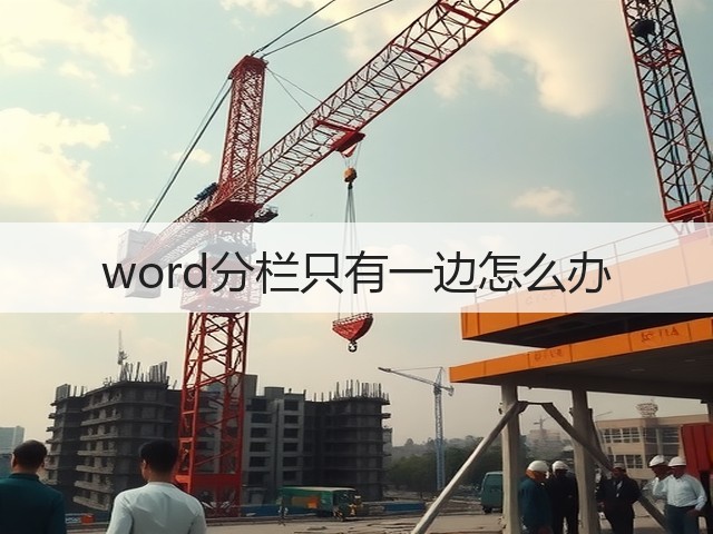word分栏只有一边怎么办(图3) word分栏只有一边怎么办(图3)