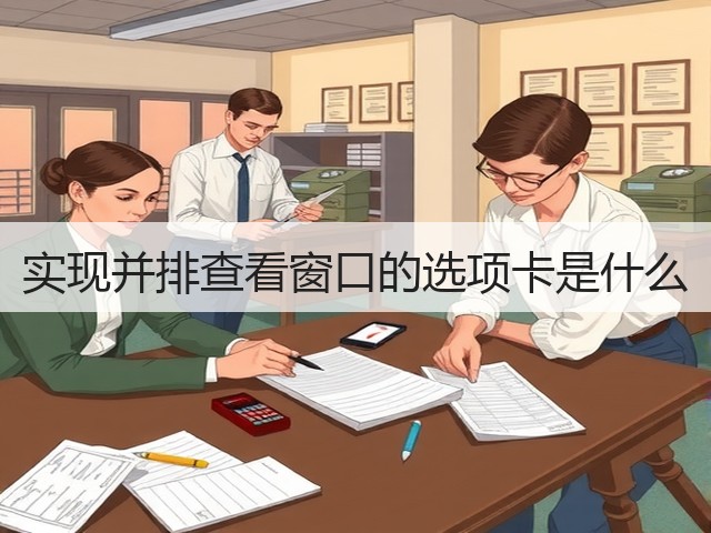实现并排查看窗口的选项卡是什么(图1) 实现并排查看窗口的选项卡是什么(图1)