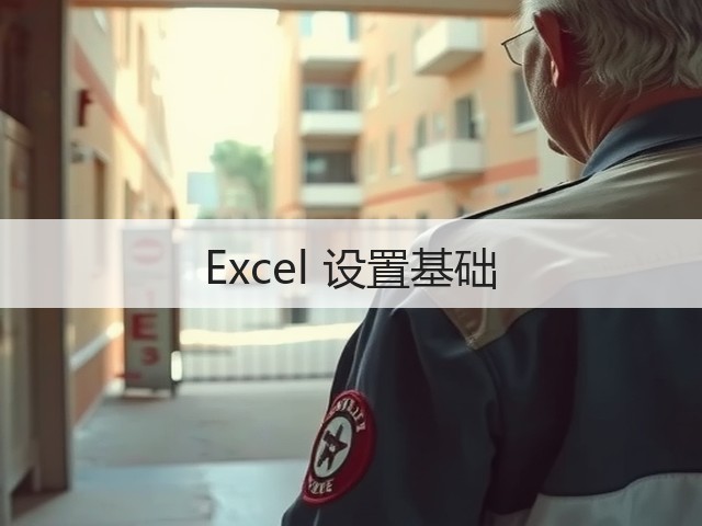 Excel 设置基础(图1) Excel 设置基础(图1)