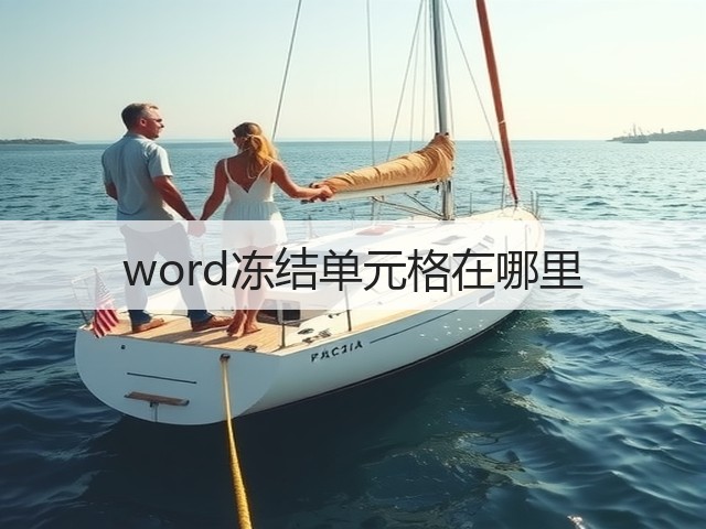word冻结单元格在哪里(图3) word冻结单元格在哪里(图3)