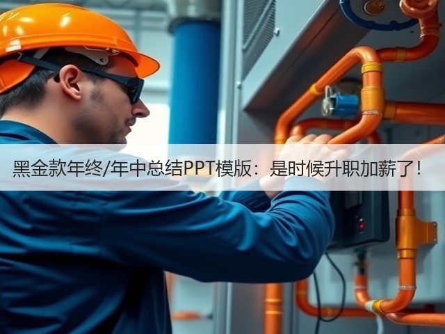 黑金款年终/年中总结PPT模版：是时候升职加薪了！(图3)