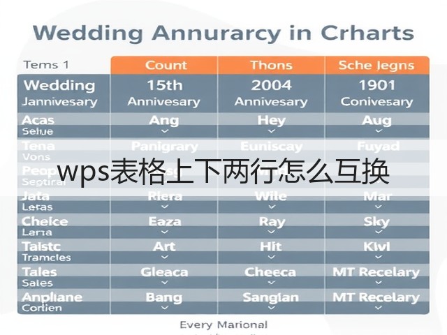 wps表格上下两行怎么互换(图3) wps表格上下两行怎么互换(图3)