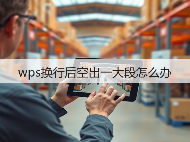 wps换行后空出一大段怎么办(图3)
