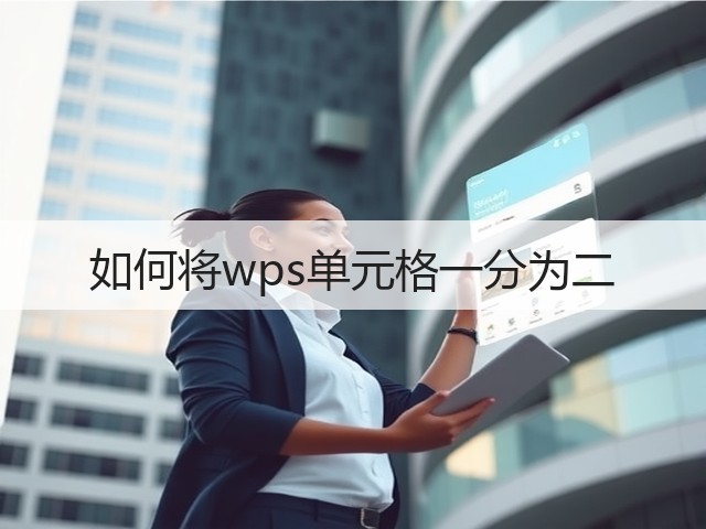 如何将wps单元格一分为二(图2) 如何将wps单元格一分为二(图2)